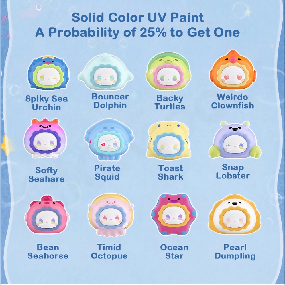 Lucky Emma Ocean Bubble Beans Series Blind Box - $4 Each | 6 For $24 - Picture 2 of 8